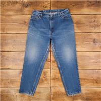 Vintage Levis 550 Jeans 34 x 30 USA Made Stonewash Tapered Blue Womens Red Tab - 34 Regular