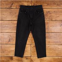 Vintage Levis Jeans 32 x 25 Dark Wash Tapered Black Womens Orange Tab Denim - 32 Regular