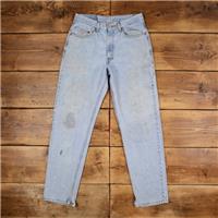 Vintage Levis 550 Jeans 32 x 34 USA Made Stonewash Tapered Blue Red Tab Denim - 32 Regular
