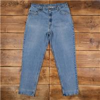 Vintage Levis 545 Jeans 36 x 34 USA Made 90s Stonewash Tapered Blue Brown Tab - 36 Regular