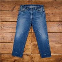 Vintage Levis 505 Jeans 38 x 30 90s Dark Wash Straight Blue Denim - 38 Regular