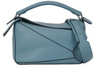 Loewe Medium Puzzle Briefcase Handheld Shoulder Bag Leather Light Blue