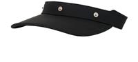 Burberry Zip Pocket Visor Black Cotton Lambskin Leather Polyester Mix Women