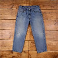 Vintage Levis 550 Jeans 36 x 28 Medium Wash Straight Blue Red Tab Denim - 36 Regular