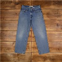 Vintage Levis 550 Jeans 30 x 30 Stonewash Straight Blue Womens Red Tab Denim - 30 Regular