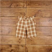 Vintage Levi's Chino Shorts 31 Levis Sta Press Hemmed Big E USA Made 70s Plaid - 31 Regular