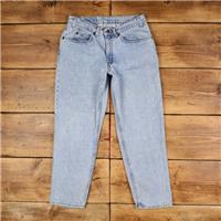 Vintage Levis 550 Jeans 30 x 28 USA Made 90s Stonewash Straight Blue Denim - 30 Regular