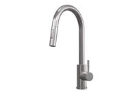 Kitchen Mixer Tap | Pull-Out Spray | Swivel Spout | Brushed Steel