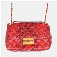 Michael Kors Red Snake Sloan Bag / Womens / Red / Leather