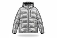 RAINS Men's Insulated Jacket Silver M Hooded Water Resistant - M Regular