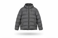 RAINS Men's Insulated Jacket Black 2XL Hooded Water-Resistant - 2XL Regular