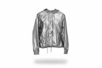 Rains women's Jacket Silver M Hooded Water-Resistant Lightweight - M Regular