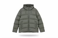 Rains men's Insulated Jacket Green Size M Hooded Water-resistant - M Regular