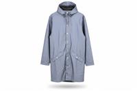 RAINS men's jacket Blue M Waterproof Hooded Long - M Regular