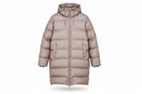 RAINS women's Long INSULATED Coat pink Size L Hooded Water-Resistant - L Regular