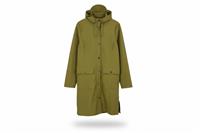 Rains women's Rain Coat Green M Hooded Waterproof Belted Snap - M Regular