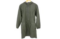 RAINS women's jackets Green S Hooded Waterproof Long Lightweight - S Regular