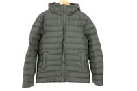 RAINS Men's Puffer Jacket Olive Green Size M Hooded Water-Repellent - M Regular