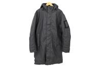 RAINS men's Long Insulated Jacket Black XL Waterproof Hooded - XL Regular