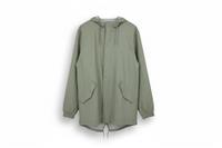 RAINS men's Rain Coat Green XL Hooded Waterproof Longline - XL Regular