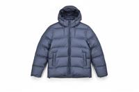 RAINS men's Insulated Jacket Blue M Hooded Water Resistant - M Regular