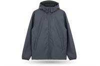 Rains men's Insulated Jacket Blue M Hooded Waterproof Zip Closure - M Regular
