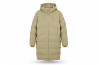 RAINS women's Long Insulated Jacket Beige Winter Coat Size S - S Regular