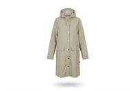 RAINS women's jacket Beige Size L Hooded Waterproof Belted - L Regular