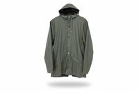 RAINS men's Rain Coat Green S Hooded Waterproof Lightweight - S Regular