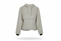 RAINS women's Jacket Beige Size S Hooded Water-resistant - S Regular