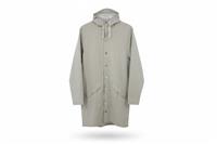 RAINS men's Long Jacket Beige Size M Waterproof Hooded - M Regular
