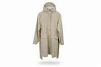 RAINS women's jacket Beige M Hooded Waterproof Belted Waist Pockets - M Regular