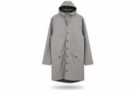 Rains men's jacket Grey XL Hooded Waterproof Mid-Length - XL Regular