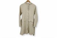 Rains women's Jacket Beige XS Hooded Belted Waterproof Snap Buttons - XS Regular