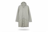 RAINS men's Rain Coat Beige L Hooded Waterproof Long Snap Fastening - L Regular