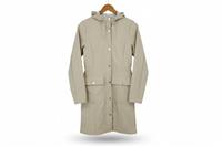 Rains Women's Jacket Beige XS Hooded Belted Waterproof - XS Regular