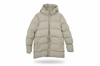 RAINS women's Insulated Jacket Beige M Hooded Water-repellent - M Regular
