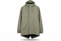 RAINS men's Jacket Green XS Hooded Waterproof Drawstring Pockets - XS Regular