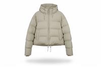 RAINS women's Puffer Jacket Beige XL Hooded Water-resistant - XL Regular
