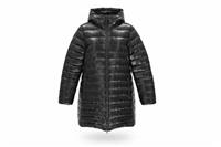 RAINS men's Insulated Jacket Black L Hooded Water-resistant Longline - L Regular