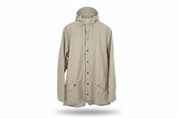 RAINS men's Jacket Beige L Waterproof Hooded Lightweight - L Regular