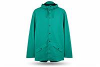 RAINS men's jacket Green M Hooded Waterproof Long - M Regular