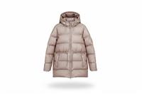 Rains women's Puffer Jacket pink M Hooded Insulated Long - M Regular