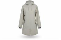 RAINS women's jacket Beige S Hooded Waterproof Long - S Regular