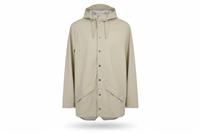 Rains men's Jacket Beige S Hooded Waterproof Snap Buttons - S Regular