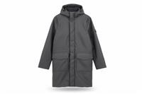 RAINS men's Insulated jacket Black S Waterproof Hooded Long Length - S Regular