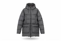RAINS men's insulated jacket Black Size L Hooded Water-Resistant - L Regular