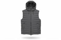 RAINS men's Black vest L Hooded Sleeveless - L Regular