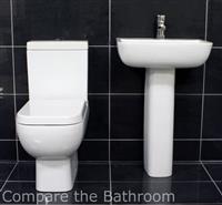 Rak Series 600 Basin Toilet Set with Luxury Soft Close Seat Bathroom Suite
