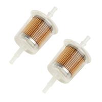 2 x Universal Petrol Inline Fuel Filter LARGE Car Part Fit 6mm and 8mm Pipes